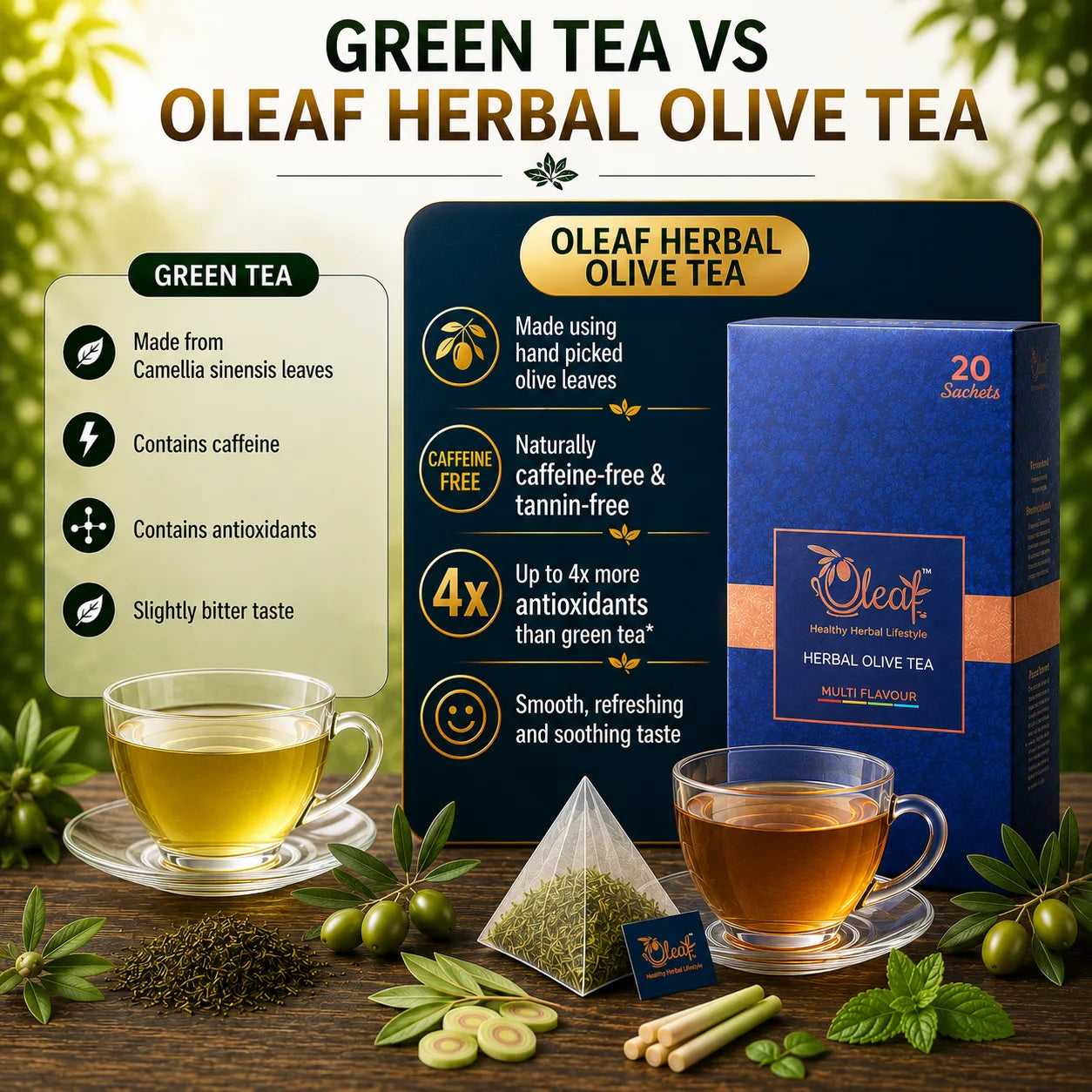 Herbal Olive Leaf Tea - Assorted (Teabags)