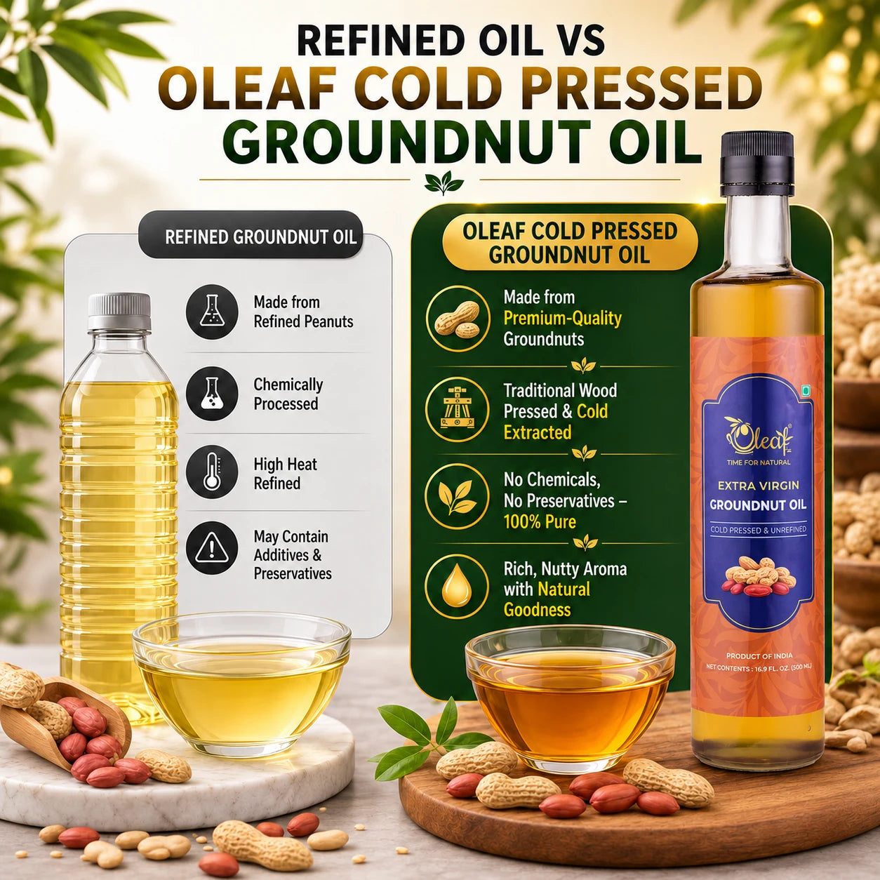 Extra Virgin Cold Pressed Groundnut Oil