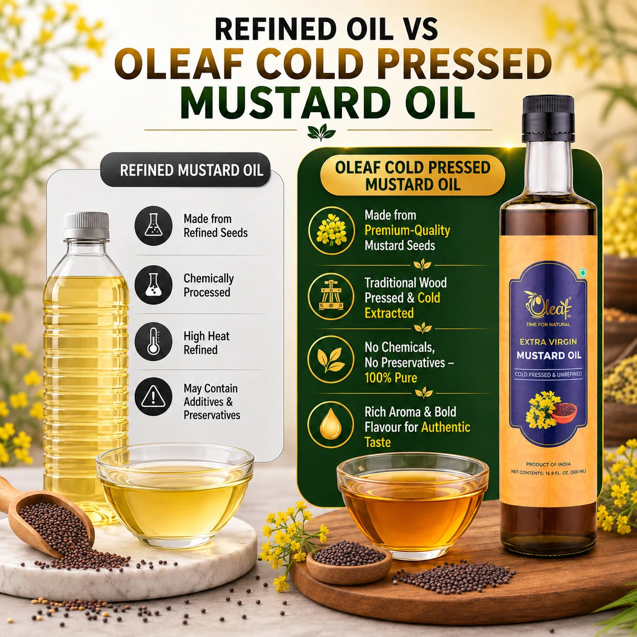Extra Virgin Cold Pressed Mustard Oil