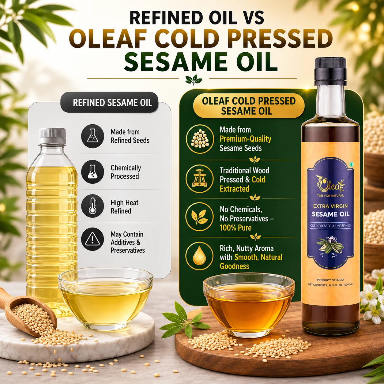 Extra Virgin Cold Pressed Sesame Oil