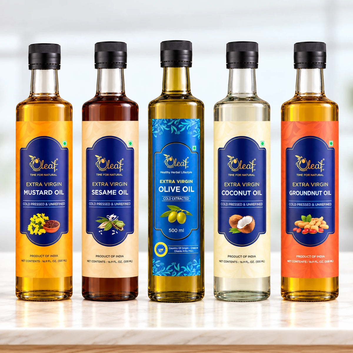 Oleaf 5 Premium Oils Combo