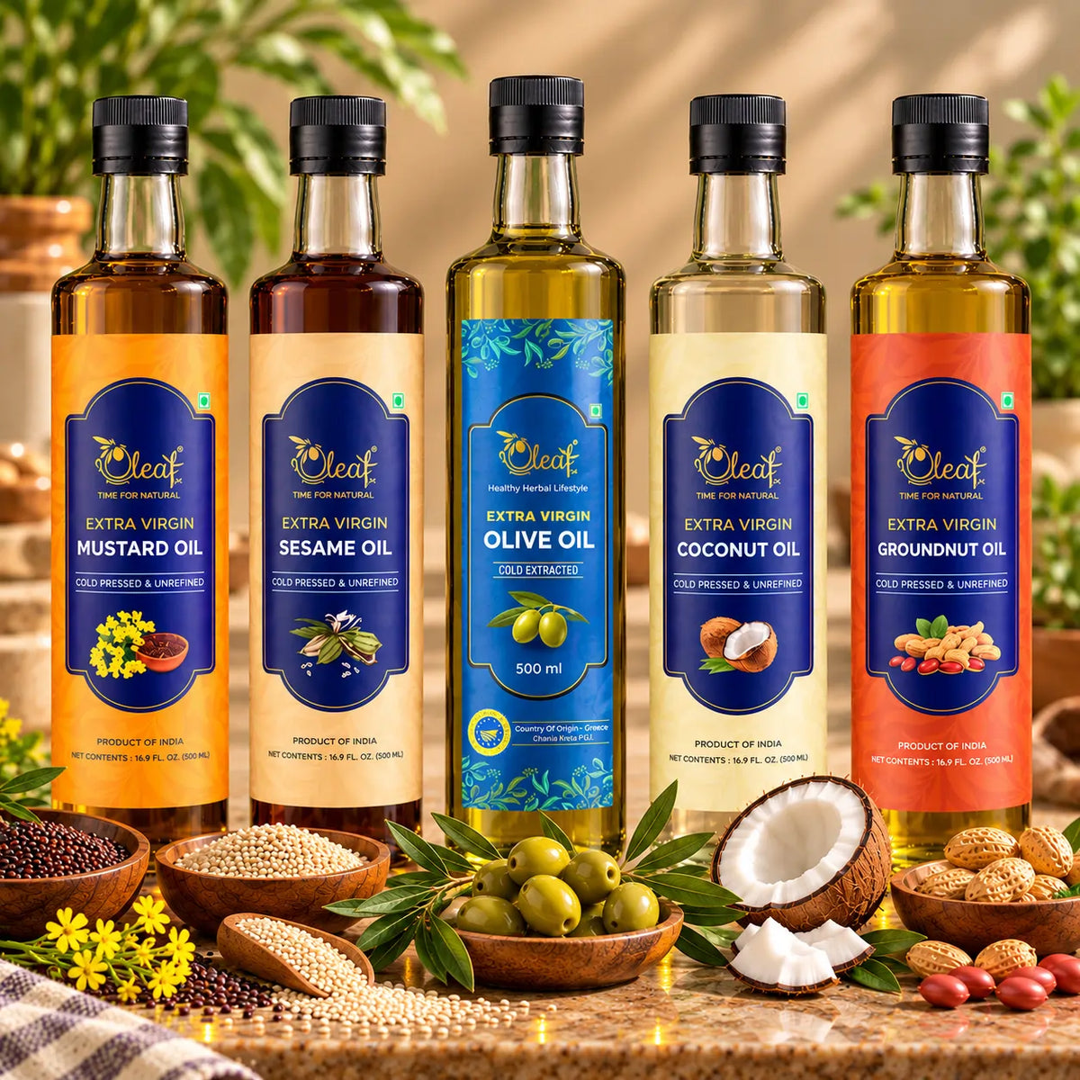 Oleaf 5 Premium Oils Combo