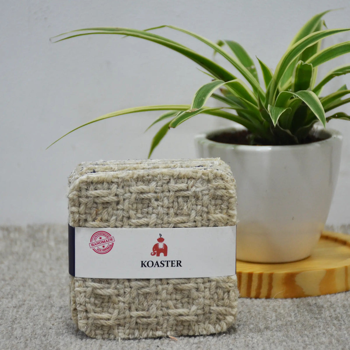 Premium Woolen Coasters - Set of 4 - Easy Clean