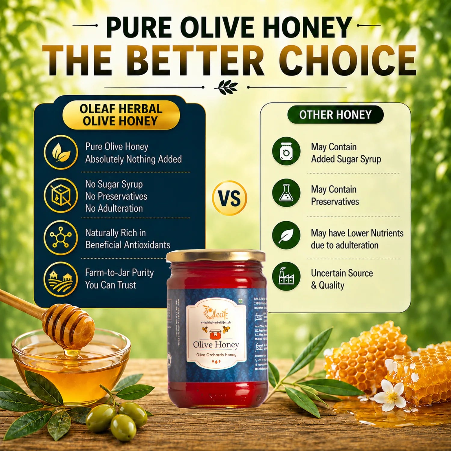 Olive Orchards Honey (800 gms)