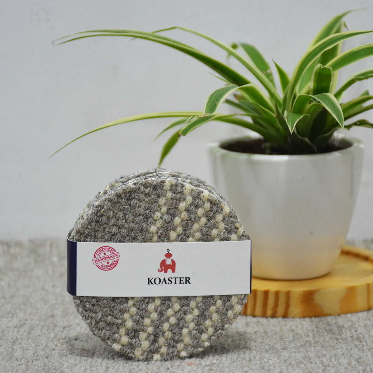 Premium Woolen Coasters - Set of 4 - Easy Clean
