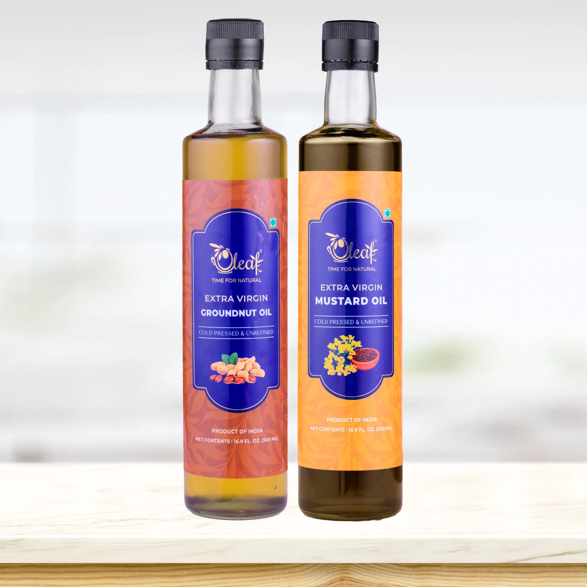Extra Virgin Cold Pressed Groundnut Oil & Mustard Oil