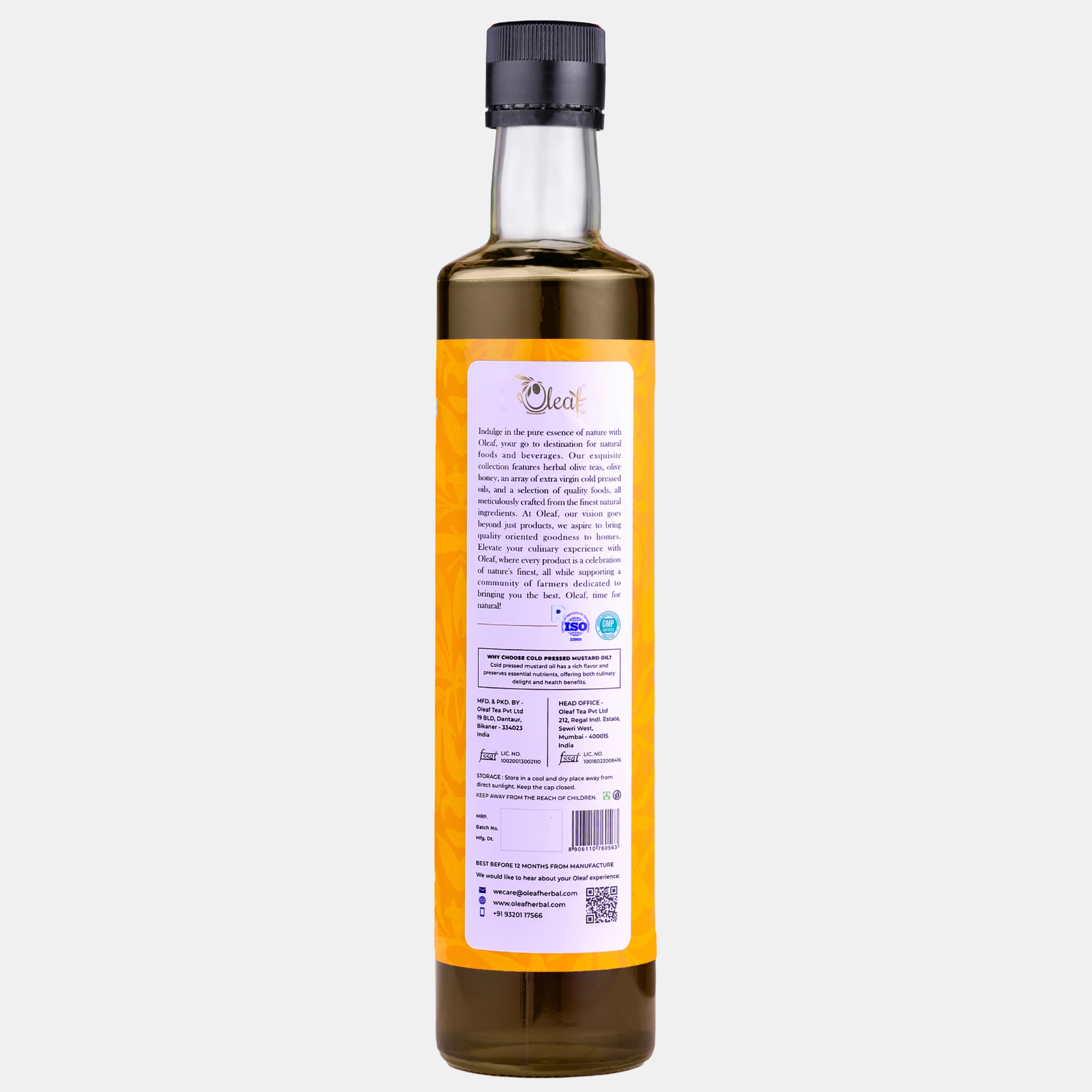 Extra Virgin Cold Pressed Mustard Oil