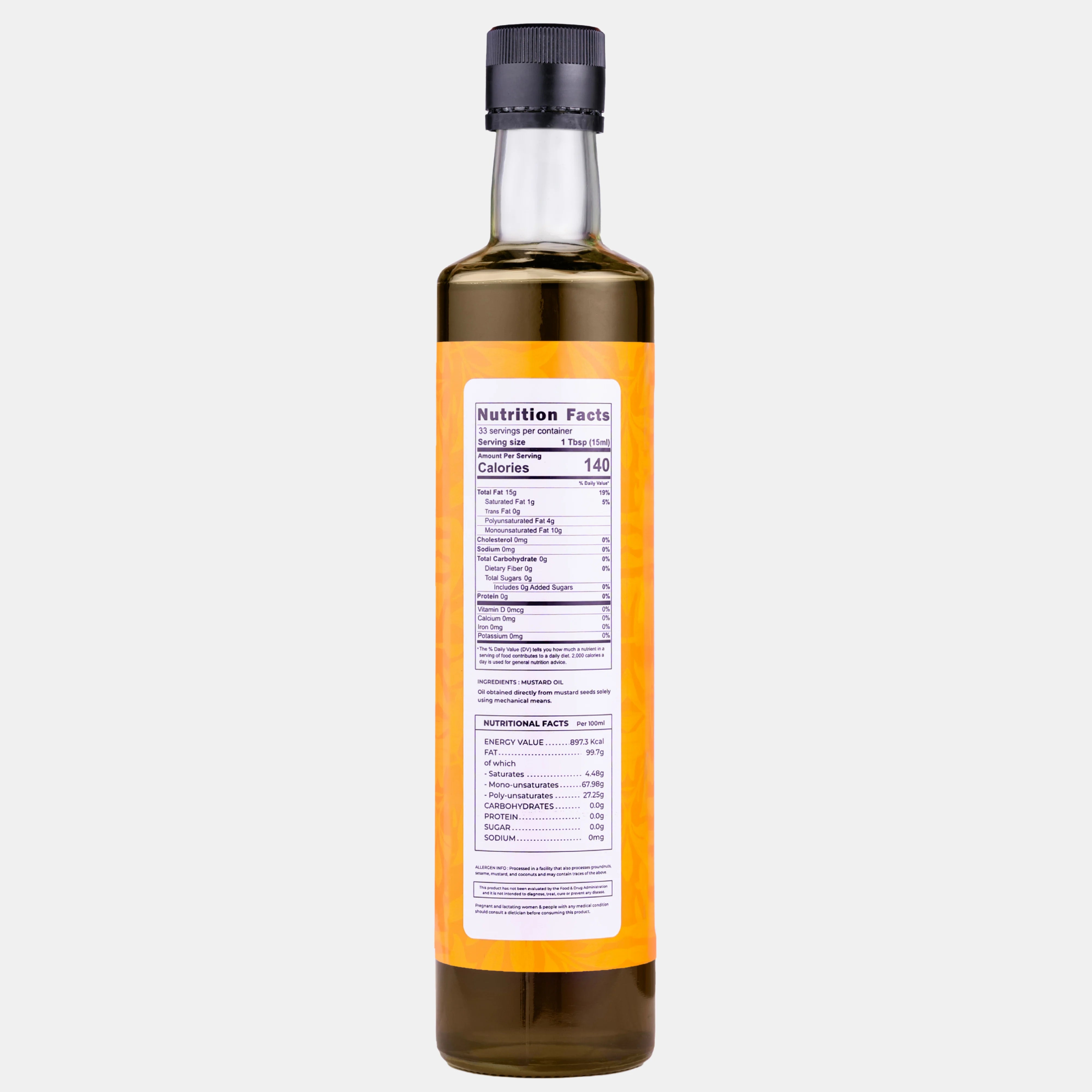 Extra Virgin Cold Pressed Mustard Oil