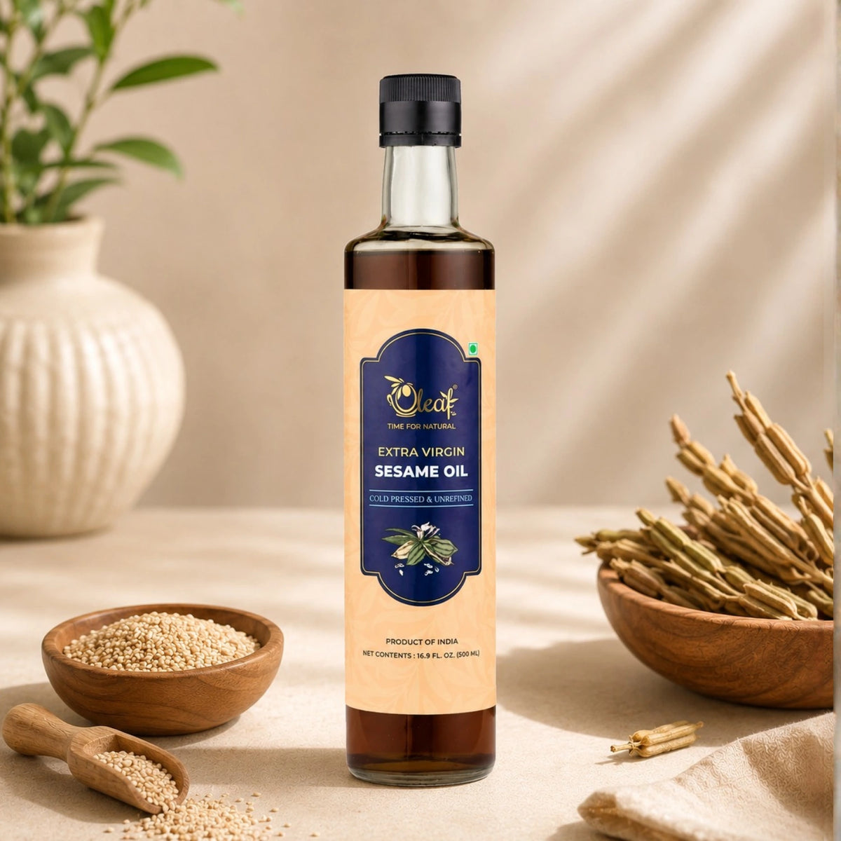 Extra Virgin Cold Pressed Sesame Oil & Mustard Oil