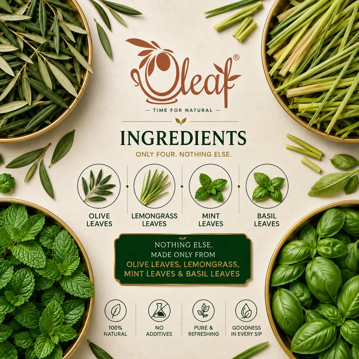 Herbal Olive Leaf Tea - Assorted (Teabags)