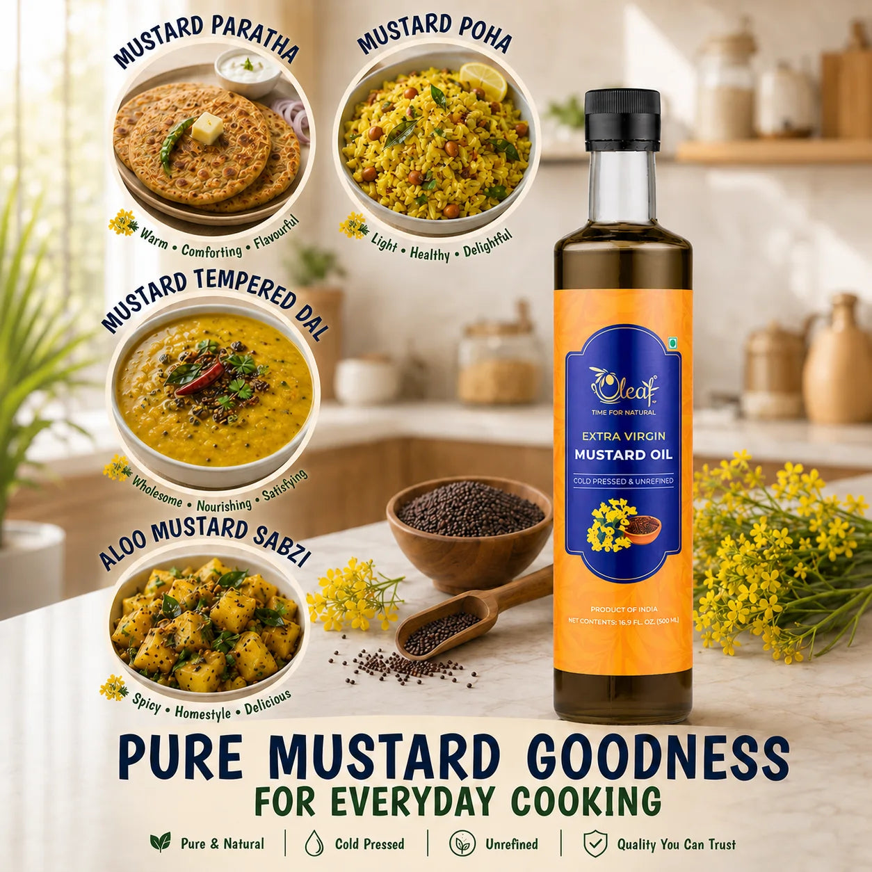 Extra Virgin Cold Pressed Mustard Oil