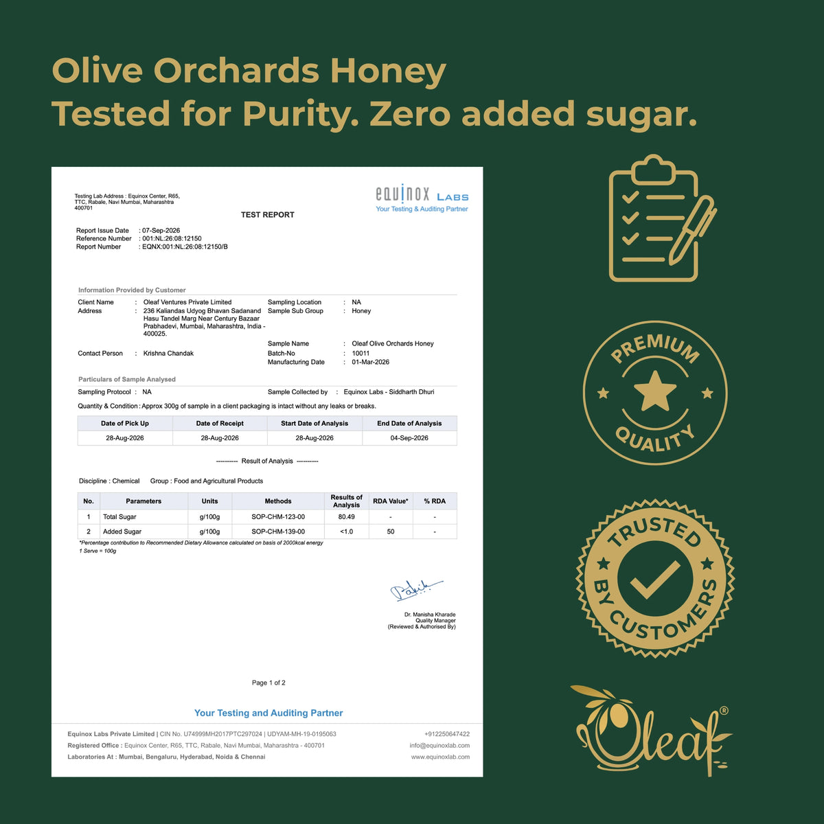 Olive Orchards Honey (30 gms)