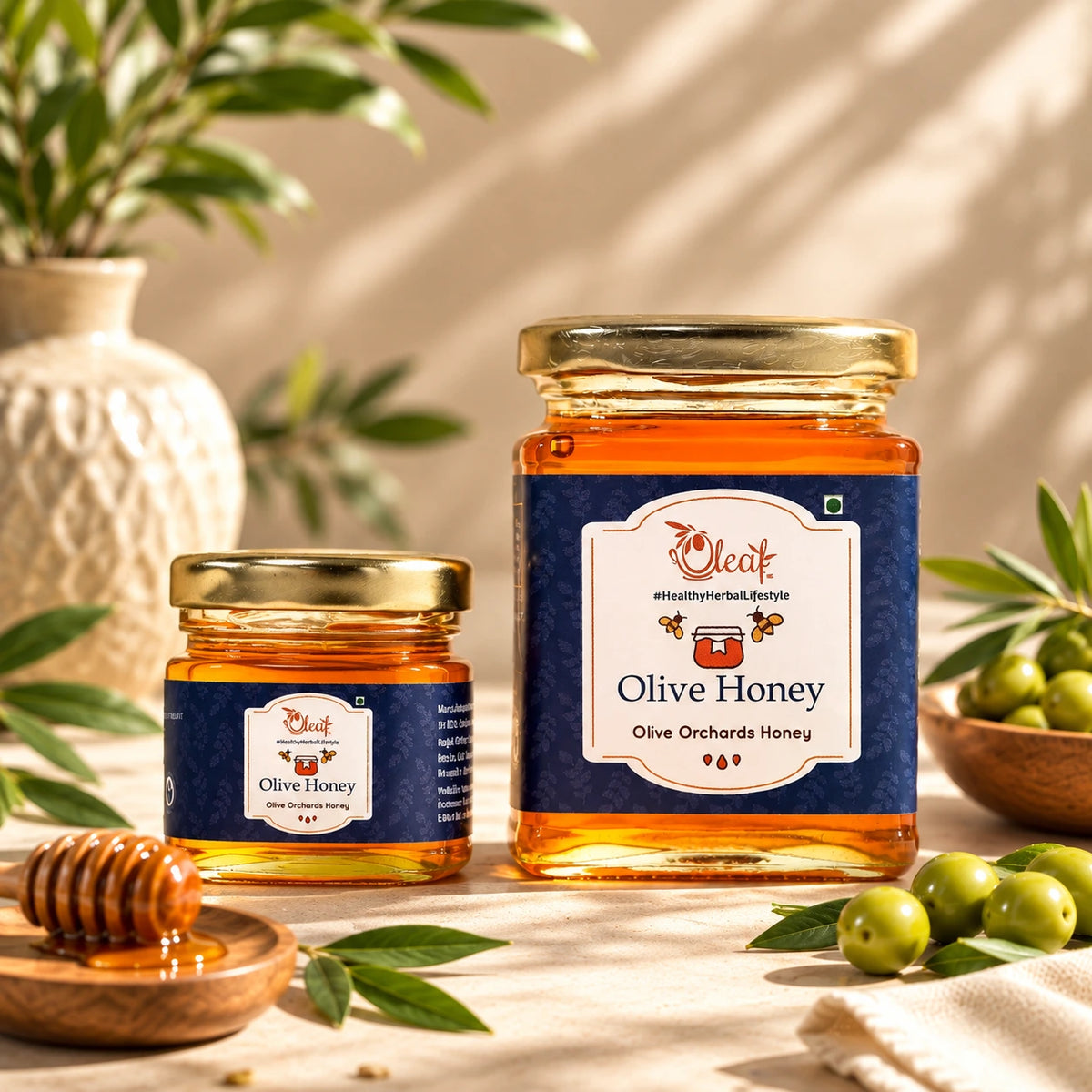 Oleaf 350 Gms Olive Honey & 30 Gms Olive Honey Combo