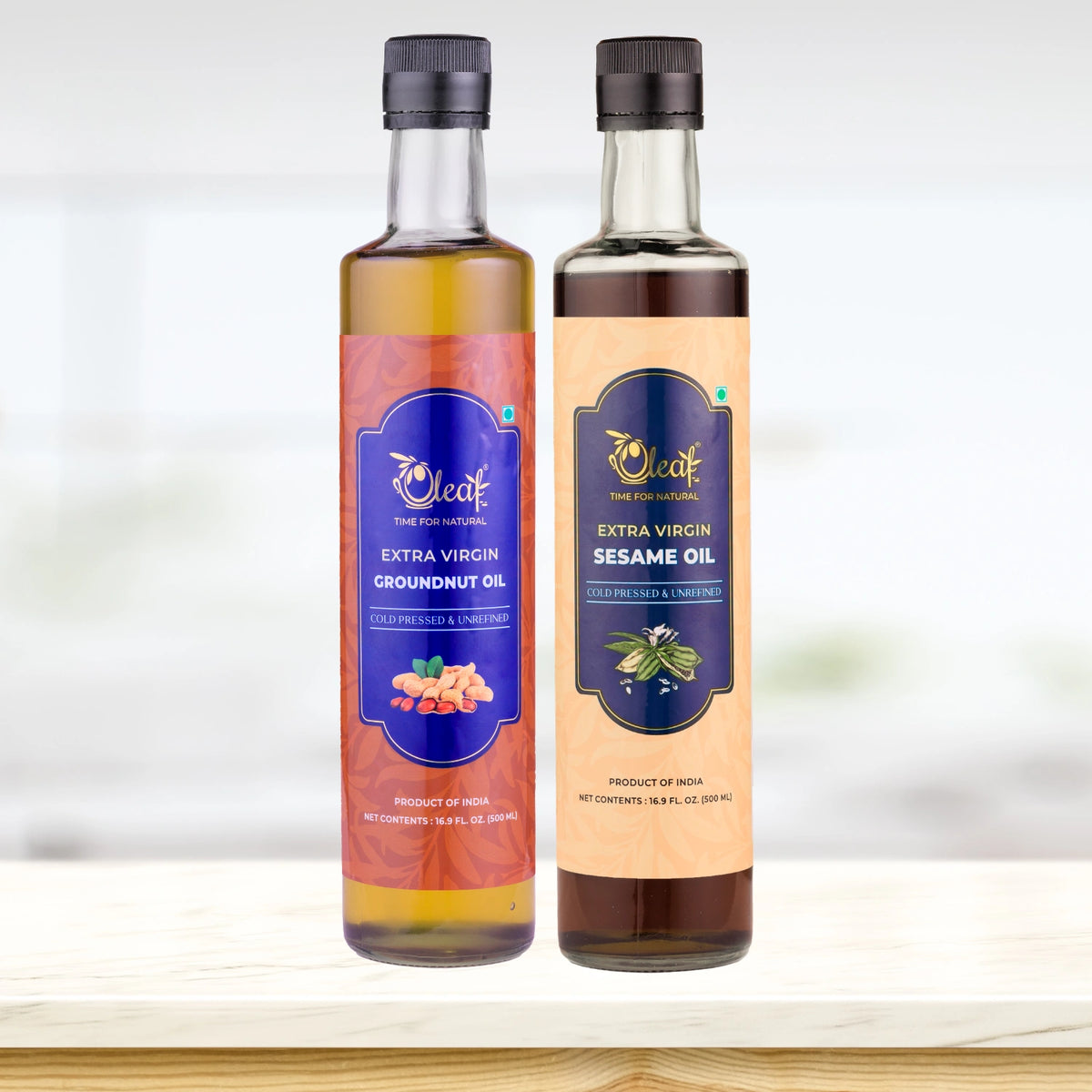 Extra Virgin Cold Pressed Groundnut Oil & Sesame Oil