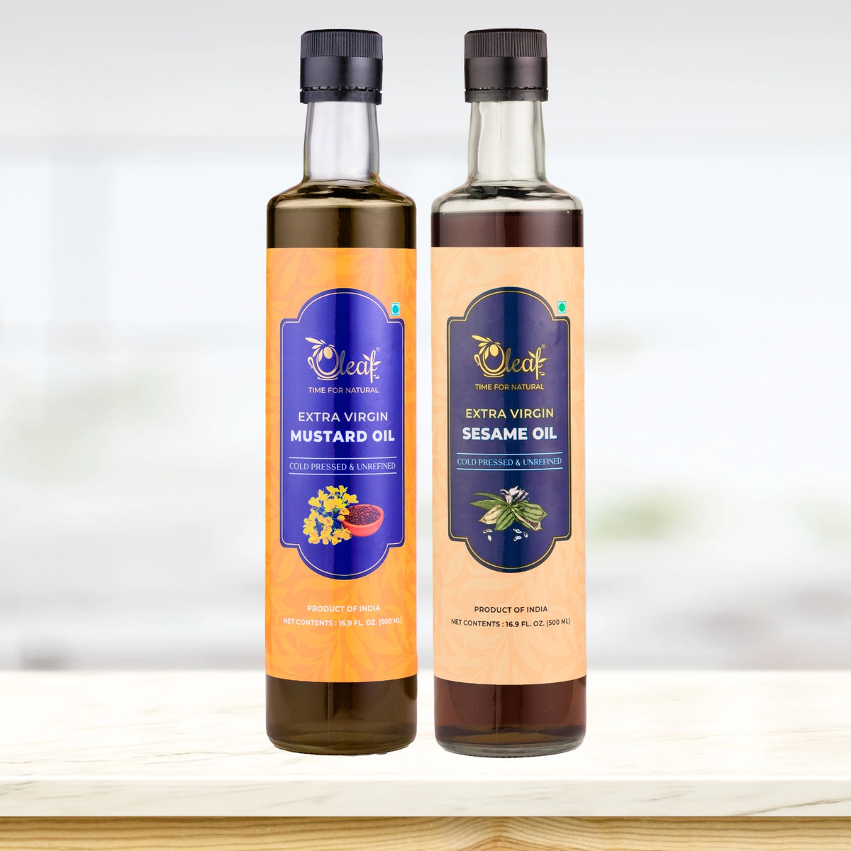 Extra Virgin Cold Pressed Sesame Oil & Mustard Oil
