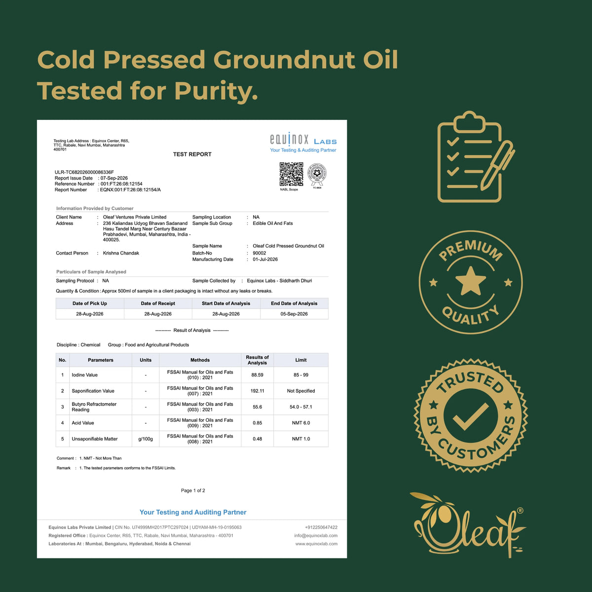 Extra Virgin Cold Pressed Groundnut Oil