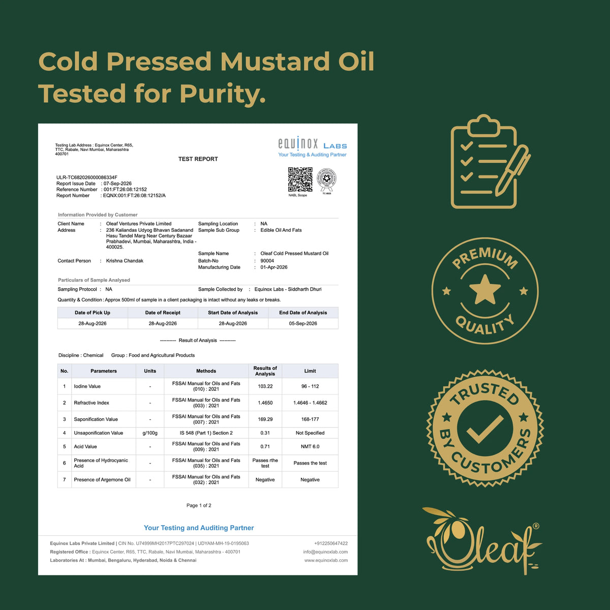 Extra Virgin Cold Pressed Mustard Oil