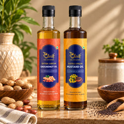 Extra Virgin Cold Pressed Groundnut Oil & Mustard Oil