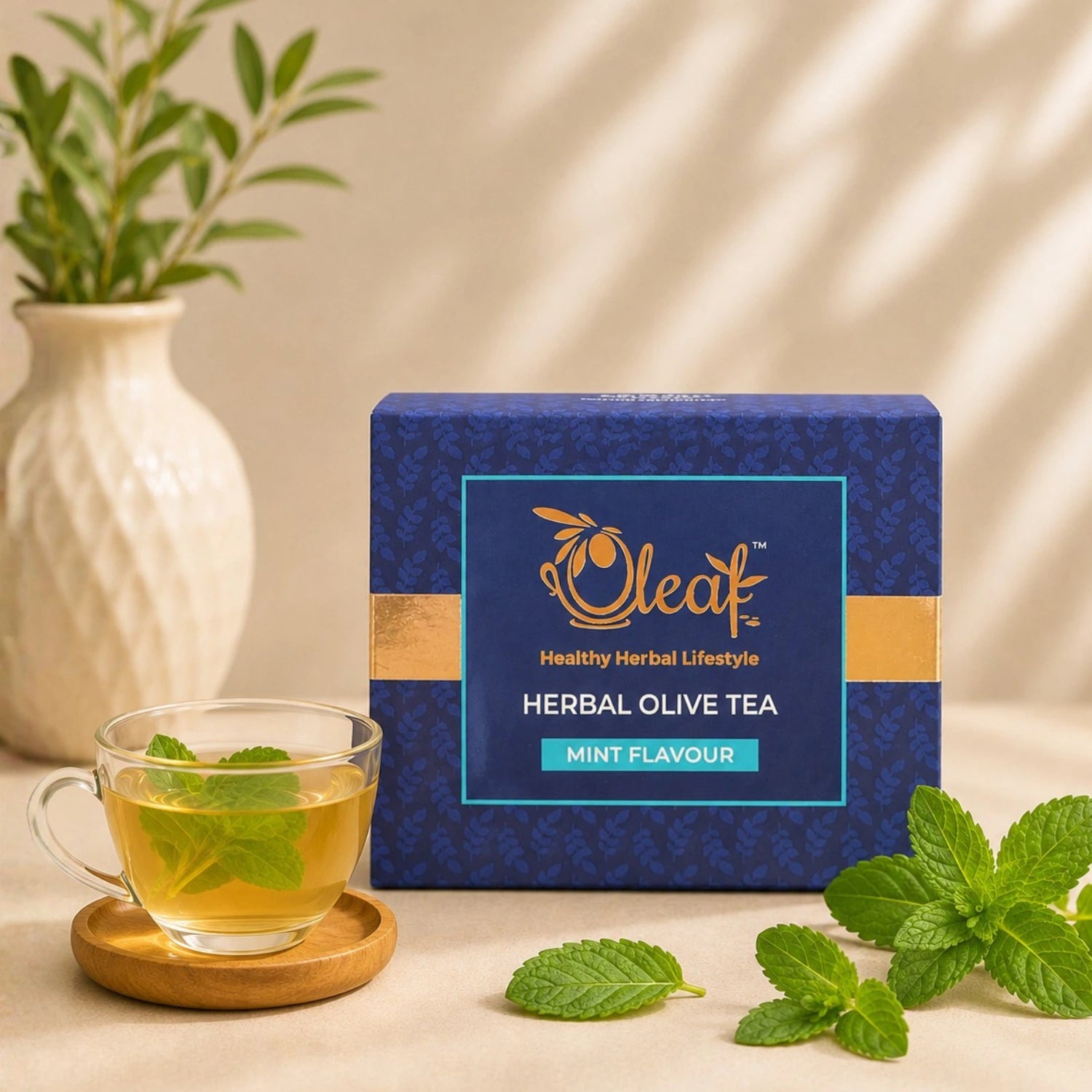 Herbal Olive Leaf Tea - Mint (100 gms)