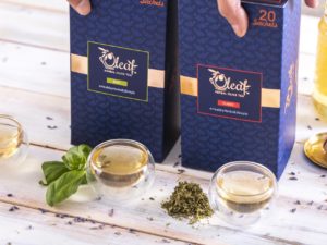 Oleaf olive tea 20 sachet box classic and basil flavour